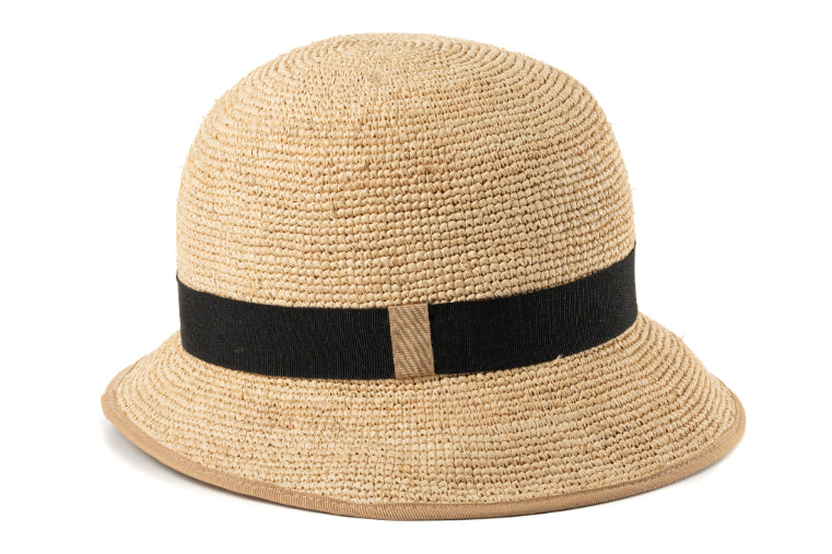CAPPELLO RAFFIA CROCHET COLORATA