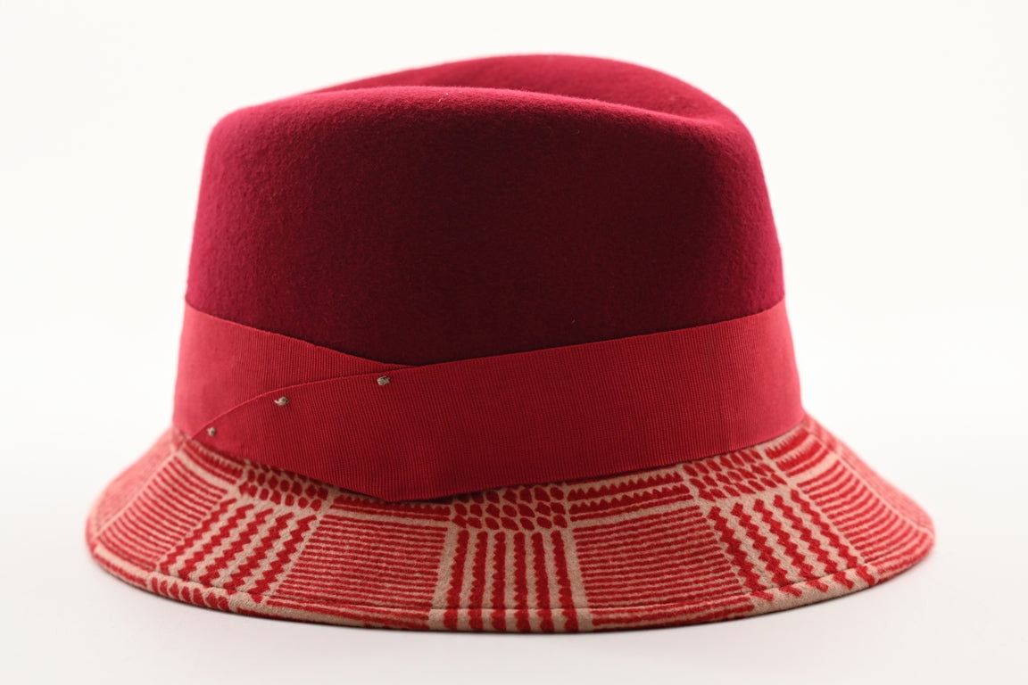 CAPPELLO FELTRO LANA BICOLORE DIS 18