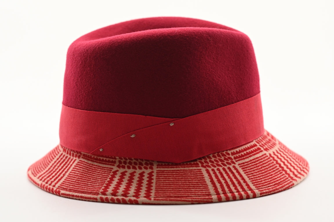 CAPPELLO FELTRO LANA BICOLORE DIS 18