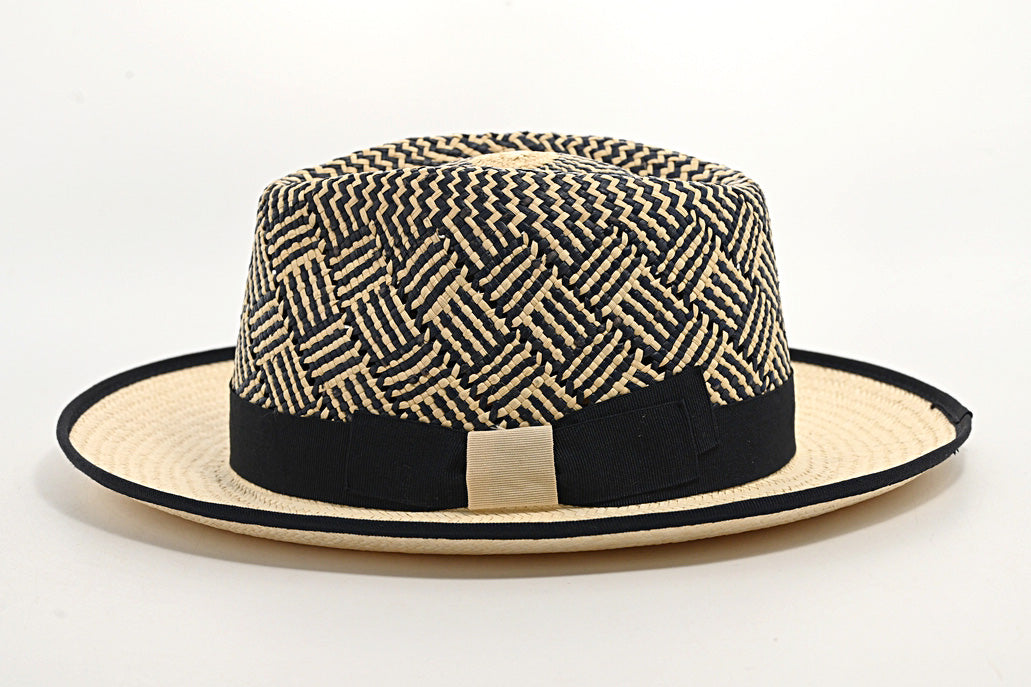 CAPPELLO PANAMA 25 + BR3 BICOLORE ORLATO