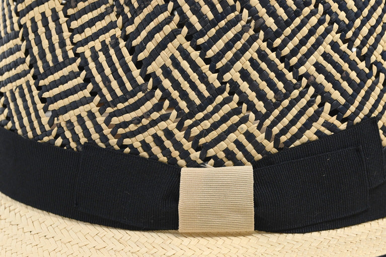 CAPPELLO PANAMA 25 + BR3 BICOLORE ORLATO