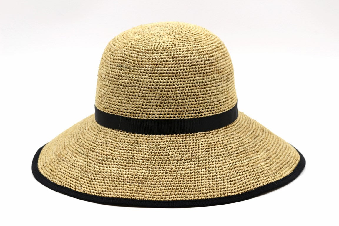 CAPPELLO DONNA RAFFIA FINE APERTO DIETRO
