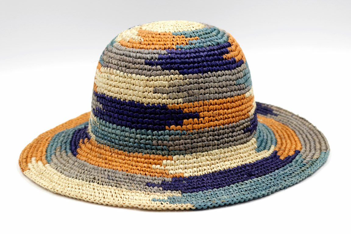 CAPPELLO DONNA RAFFIA multicolo brim 8