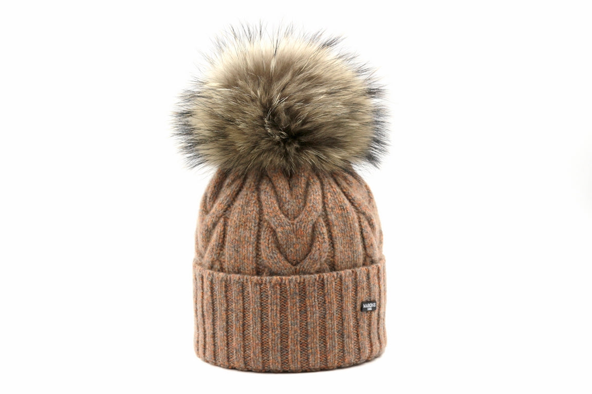 BERR CASHMERE CON TRECCE + PON VOLPE