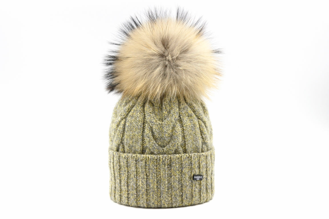 BERR CASHMERE CON TRECCE + PON VOLPE