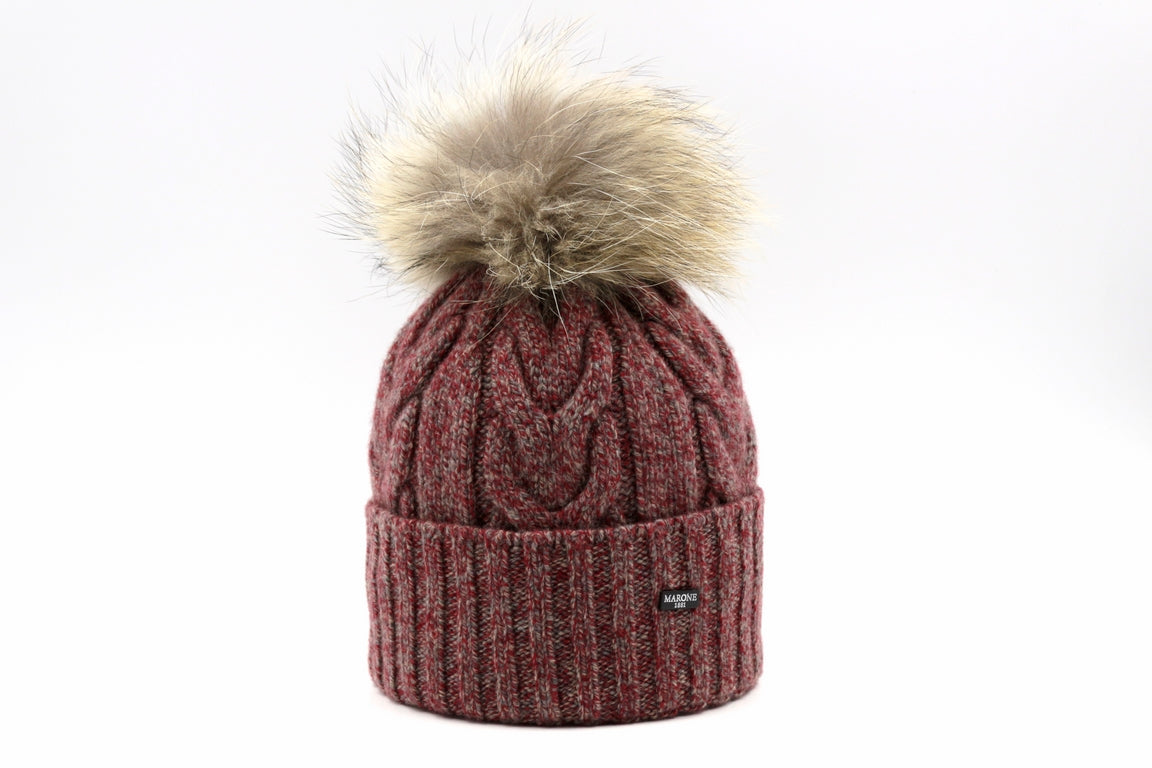 BERR CASHMERE CON TRECCE + PON VOLPE