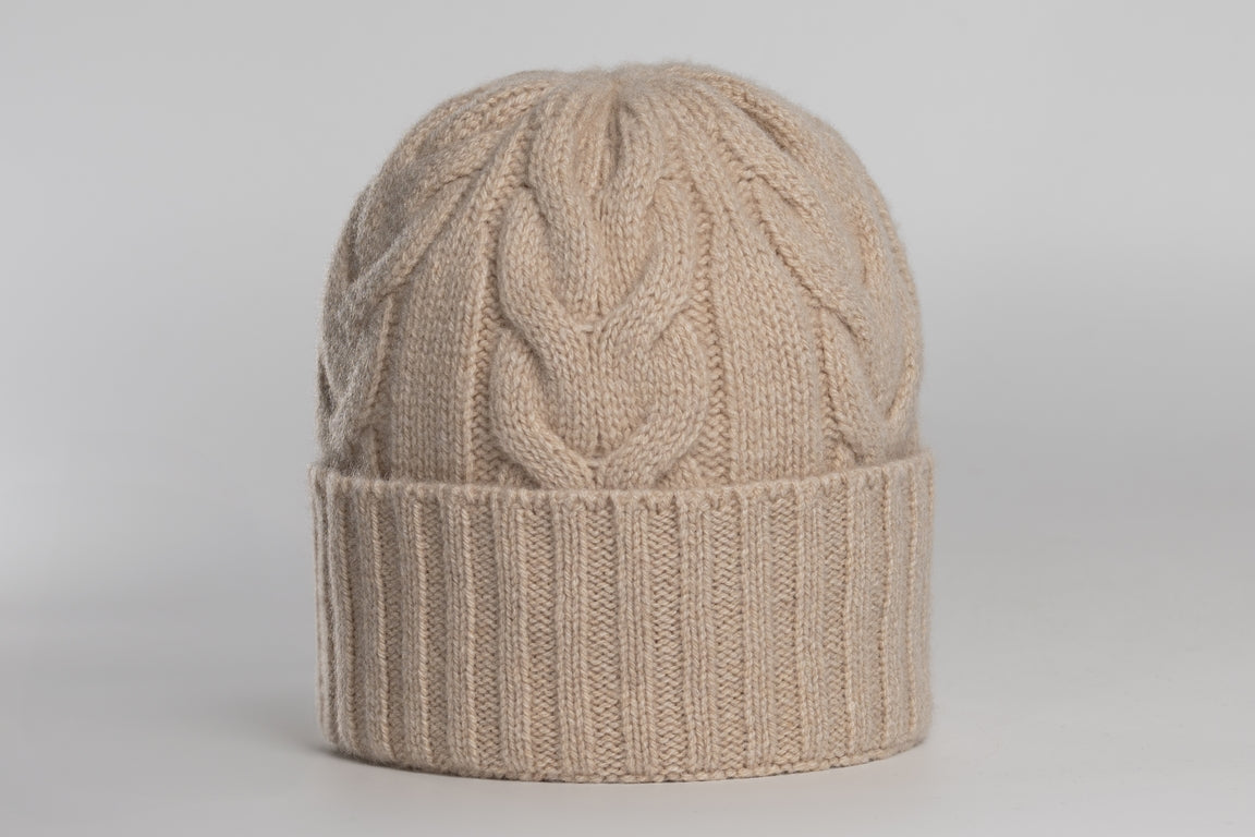 BERRETTO CASHMERE TRECCIA