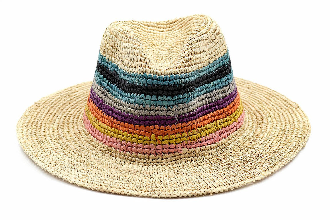 CAPPELLO DONNA RAFFIA CAPO MULTICOLOR