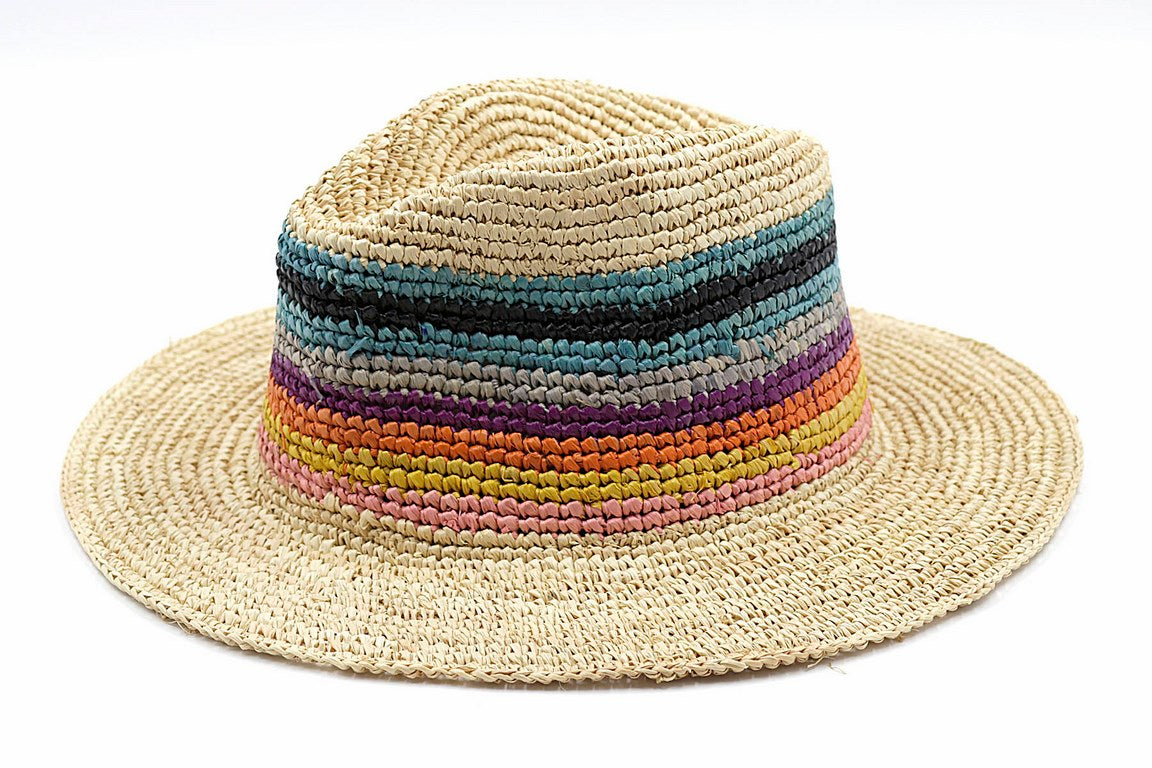 CAPPELLO DONNA RAFFIA CAPO MULTICOLOR