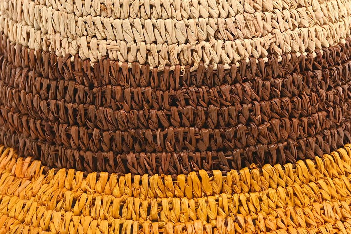 CAPPELLO CROCHET RAFFIA ALA PICCOLA MULTICOLOR