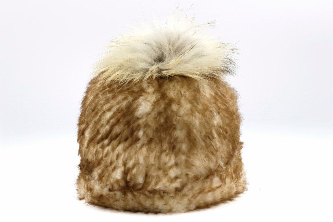 CAPPELLO LAPIN NIDO D'APE + PON PON