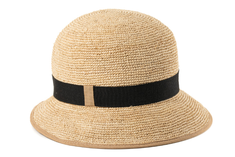 CAPPELLO RAFFIA CROCHET COLORATA