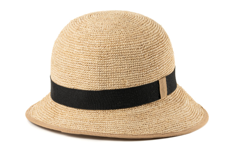 CAPPELLO RAFFIA CROCHET COLORATA