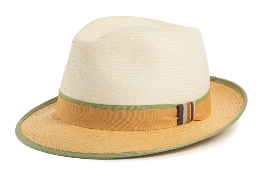 CAPPELLO PANAMA BR3  BICOLORE  ORLATO