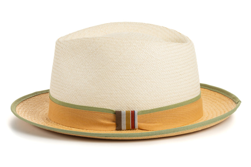 CAPPELLO PANAMA BR3  BICOLORE  ORLATO