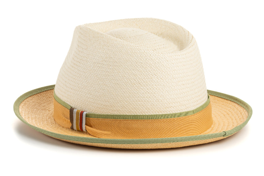CAPPELLO PANAMA BR3  BICOLORE  ORLATO