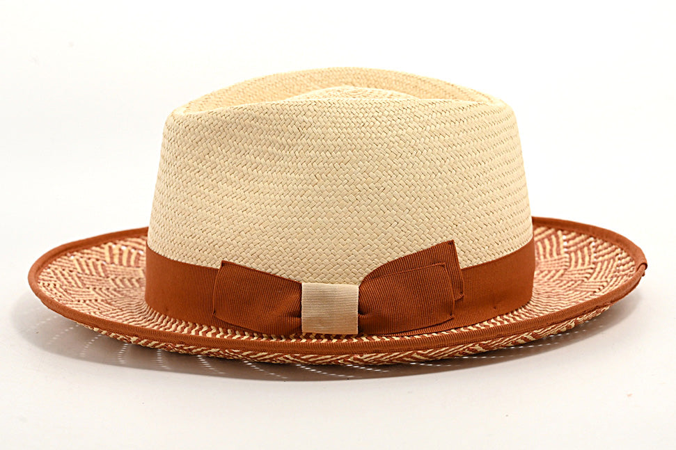 CAPPELLO PANAMA 25 +  BR3  BICOLORE  ORLATO