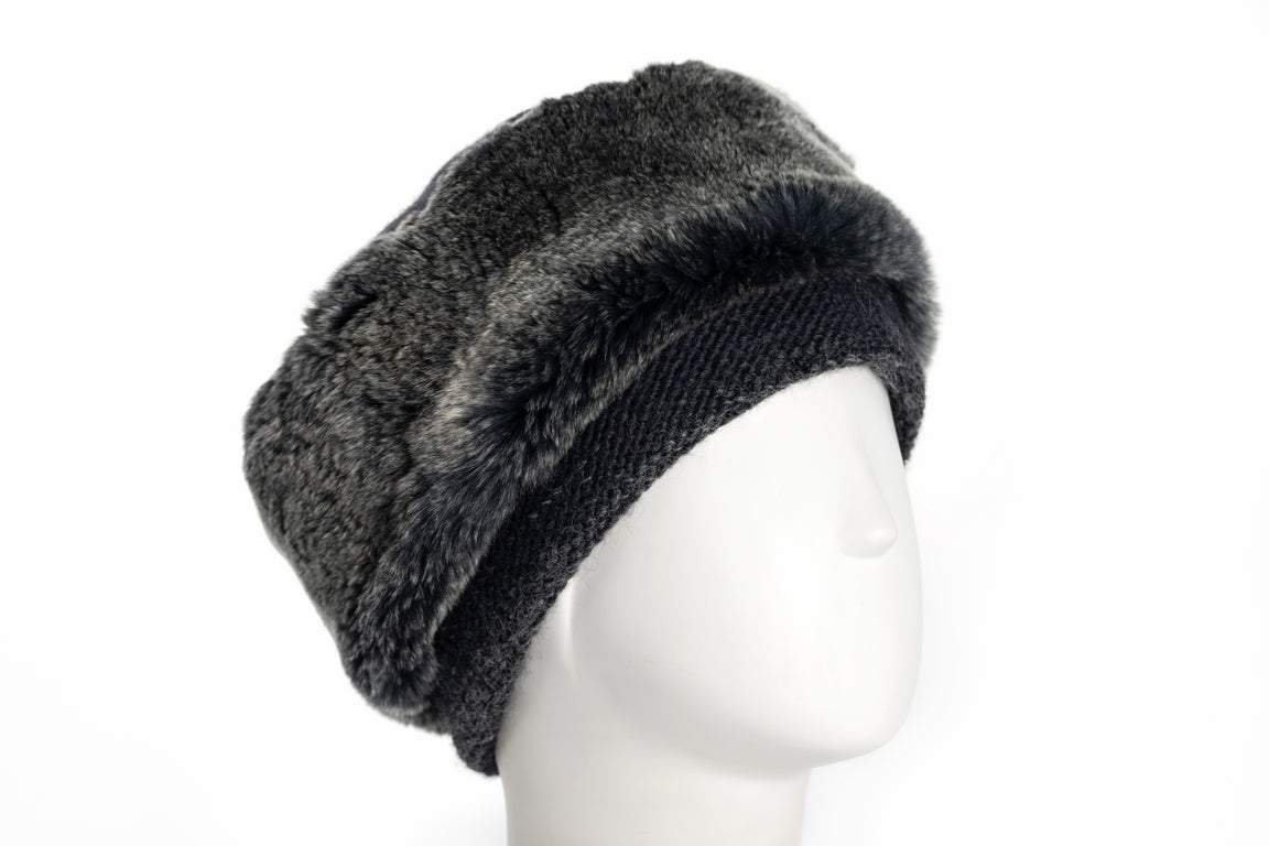 CAPPELLO DONNA TESSUTO MAGLIA + LAPIN