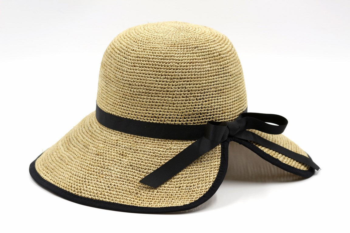 CAPPELLO DONNA RAFFIA FINE APERTO DIETRO