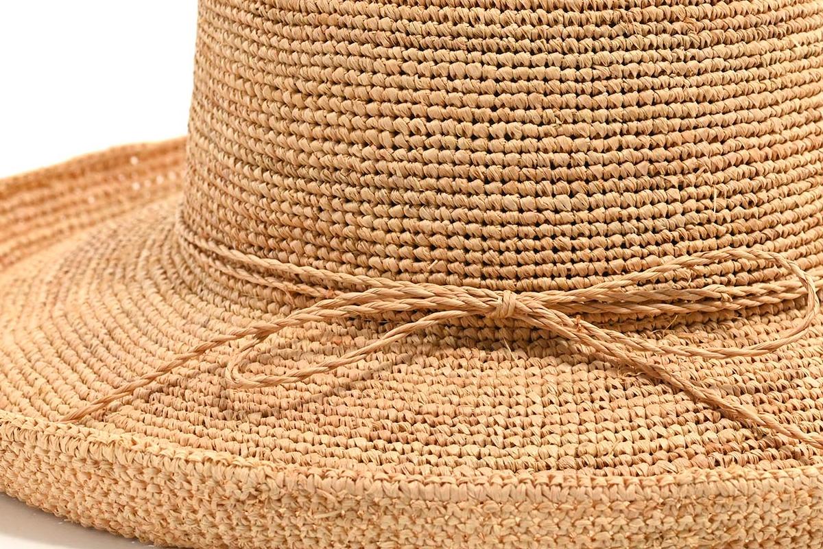 CAPPELLO CROCHET RAFFIA ALA RIALZATA