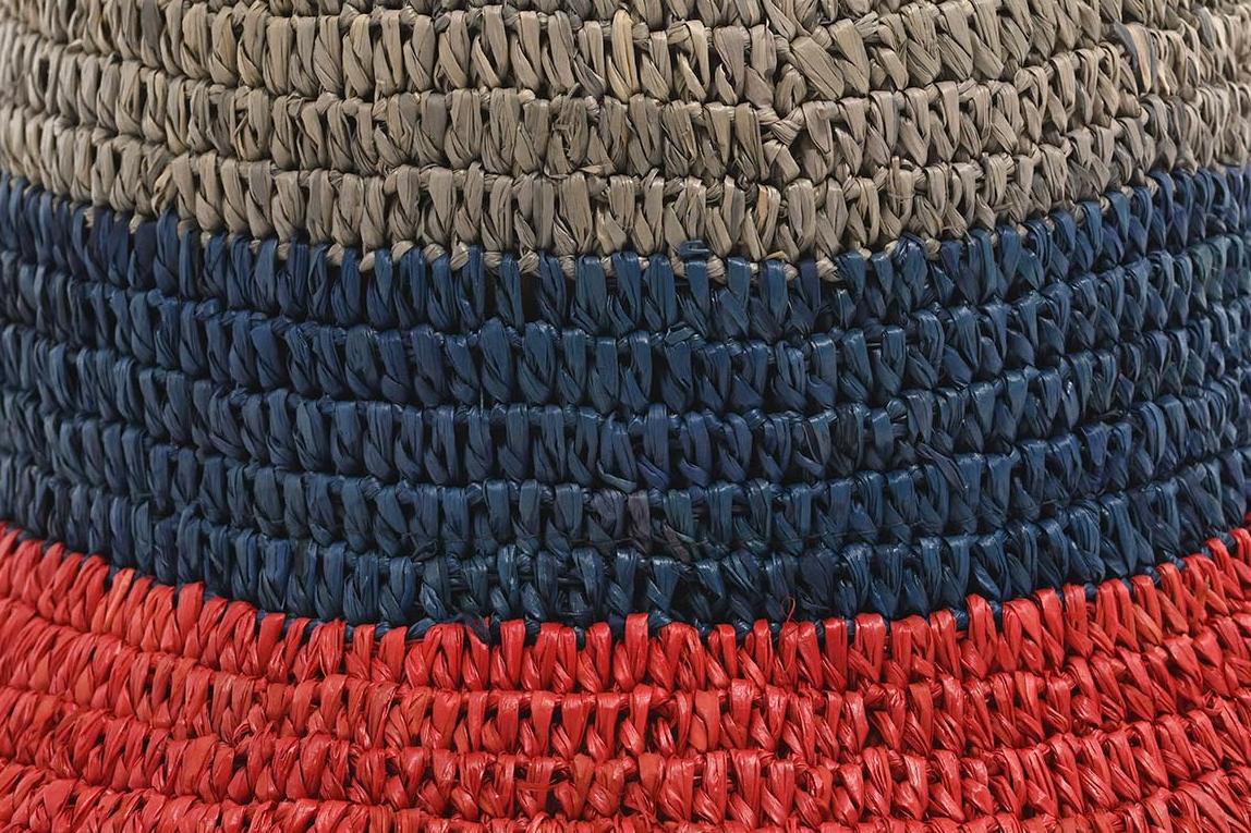 CAPPELLO CROCHET RAFFIA ALA PICCOLA MULTICOLOR