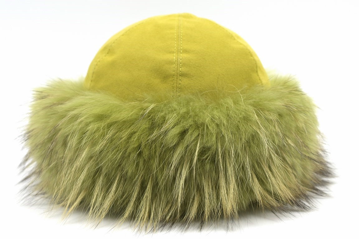 CAPPELLO  SHEARLING+VOLPE GR.COL.100%LEATHER 100%GENUINE FOX