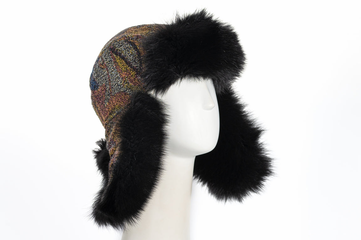 CAPPELLO  SHERPA VOLPE COL.+DIS.988