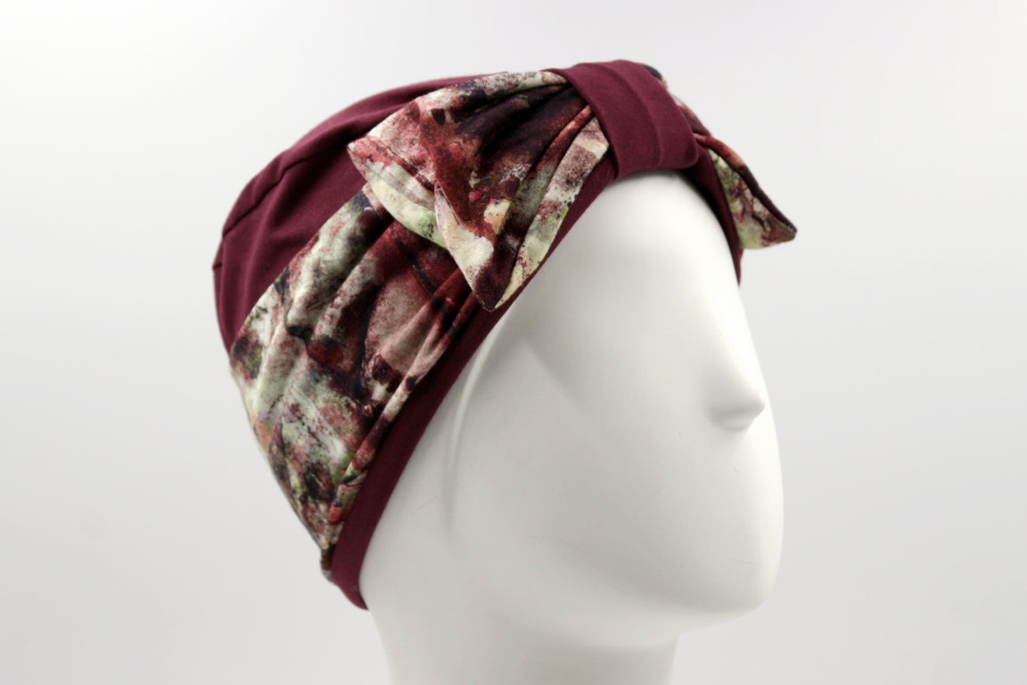 TURBANTE TESSUTO CON MAGLINA FANT E FIOCCO
