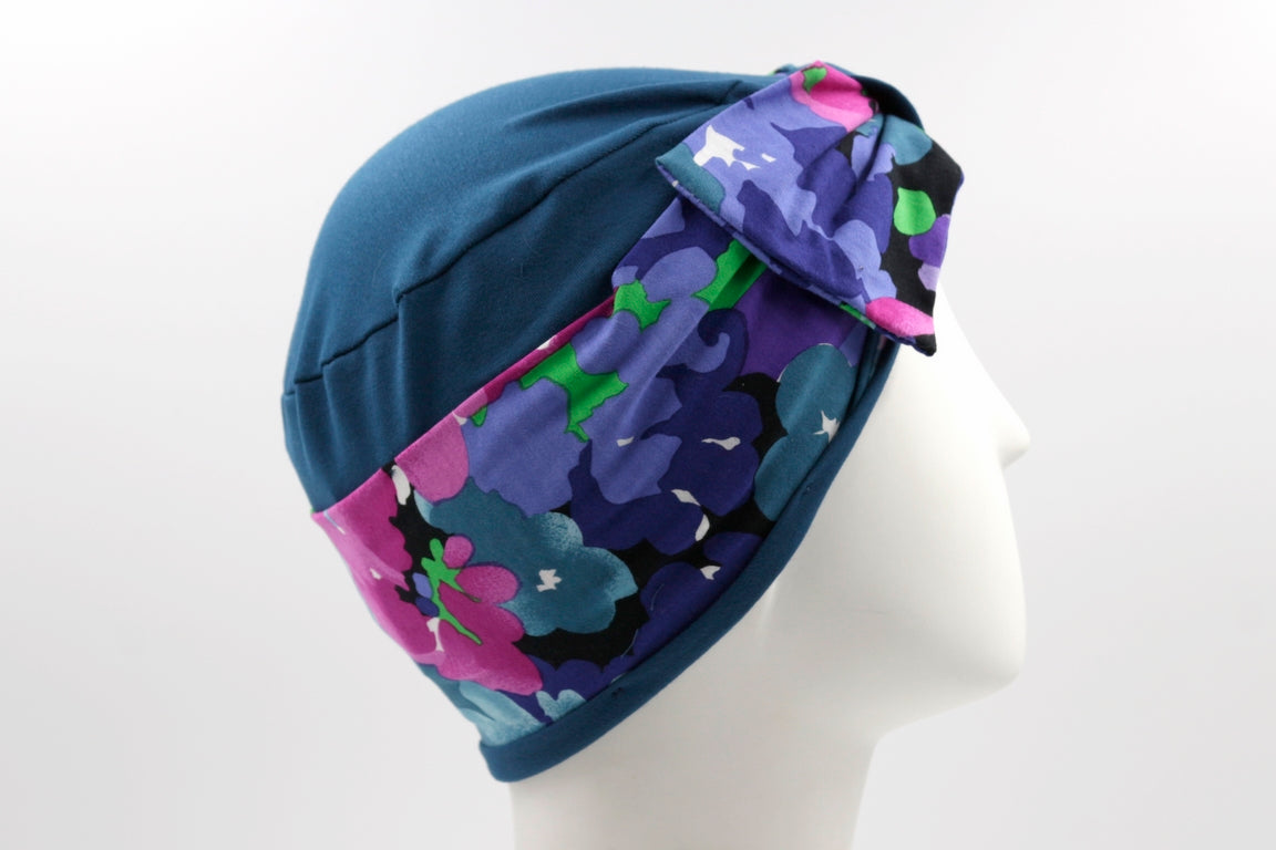 TURBANTE TESSUTO CON MAGLINA FANT E FIOCCO